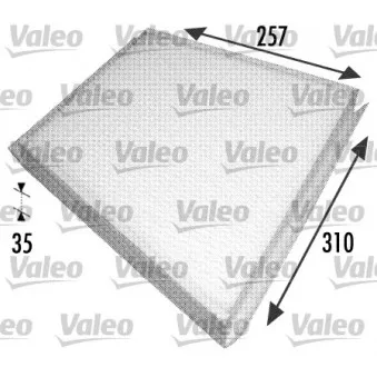 Filtre, air de l'habitacle VALEO 698702