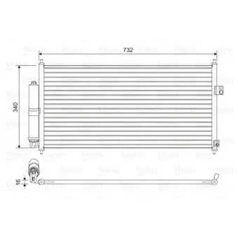 Condenseur, climatisation VALEO 814032