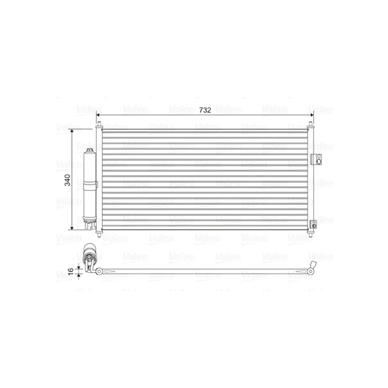 Condenseur, climatisation VALEO 814032