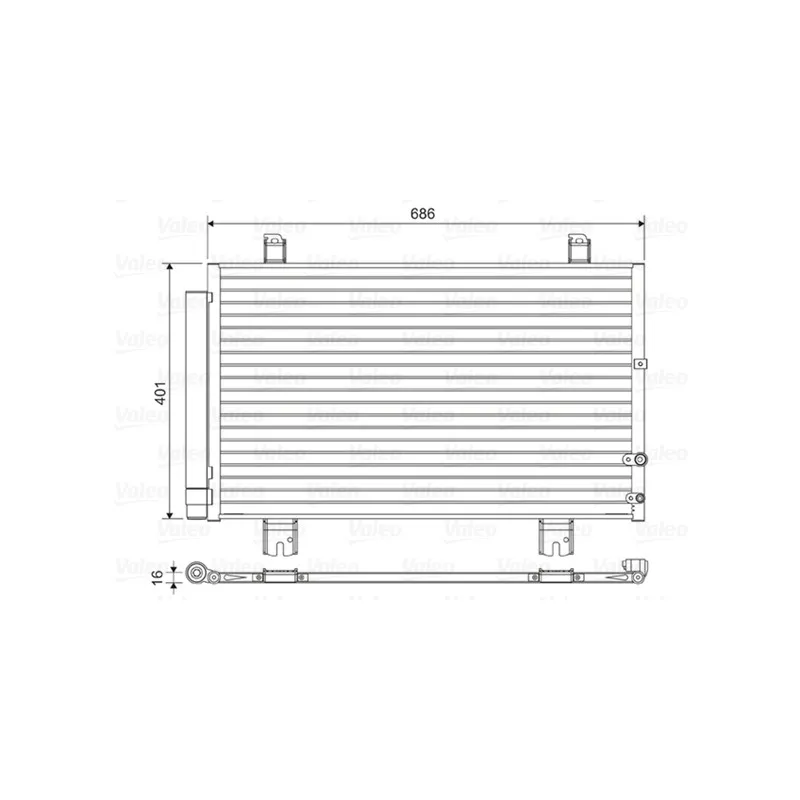 Condenseur, climatisation VALEO 814460