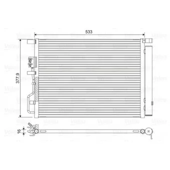 Condenseur, climatisation VALEO 822612