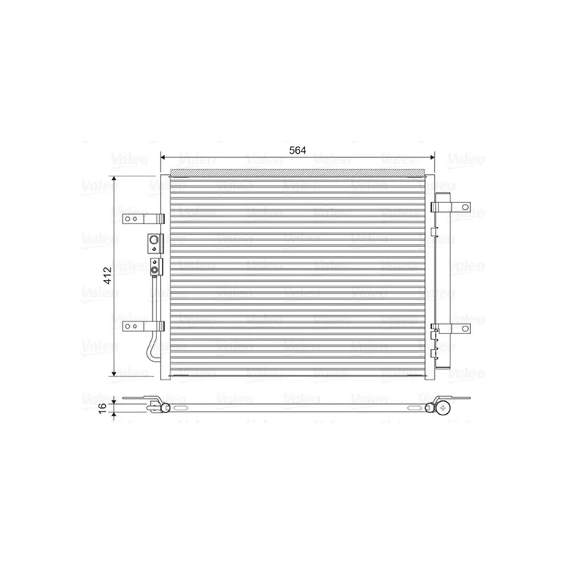 Condenseur, climatisation VALEO 822628