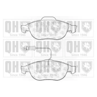 Jeu de 4 plaquettes de frein avant QUINTON HAZELL BP1078