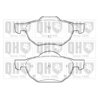 Jeu de 4 plaquettes de frein avant QUINTON HAZELL BP1380