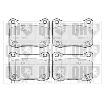 Jeu de 4 plaquettes de frein arrière QUINTON HAZELL BP1713