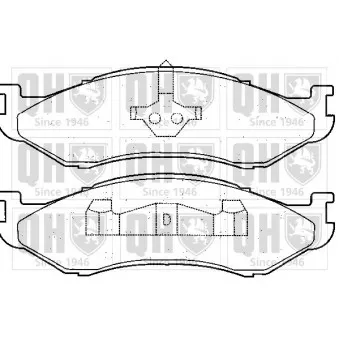 Jeu de 4 plaquettes de frein avant QUINTON HAZELL BP891