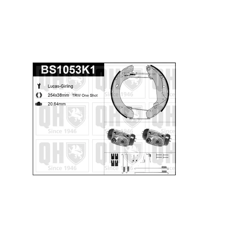 Kit de freins, freins à tambours QUINTON HAZELL BS1053K1