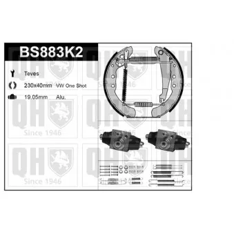 Kit de freins, freins à tambours QUINTON HAZELL BS883K2