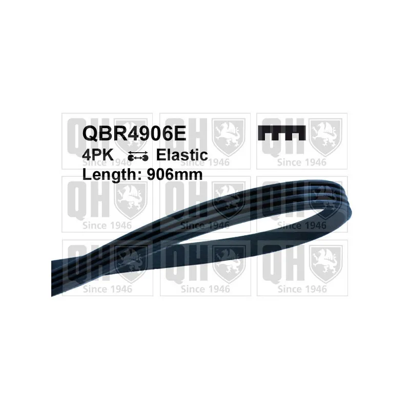 Courroie trapézoïdale à nervures QUINTON HAZELL QBR4906E
