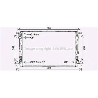 Radiateur, refroidissement du moteur AVA QUALITY COOLING AI2412