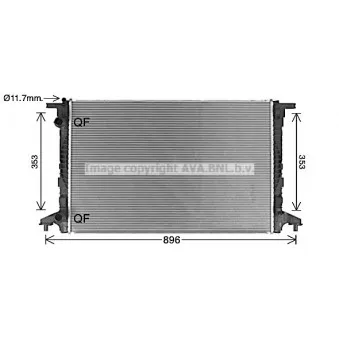 Radiateur, refroidissement du moteur AVA QUALITY COOLING AI2440