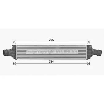 Intercooler, échangeur AVA QUALITY COOLING AI4433