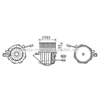 Moteur électrique, pulseur d'air habitacle AVA QUALITY COOLING AI8394