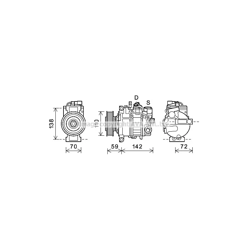 Compresseur, climatisation AVA QUALITY COOLING AIK396