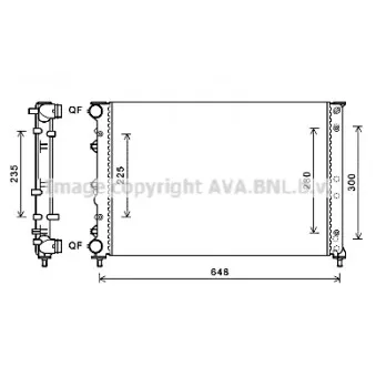 Radiateur, refroidissement du moteur AVA QUALITY COOLING AL2144