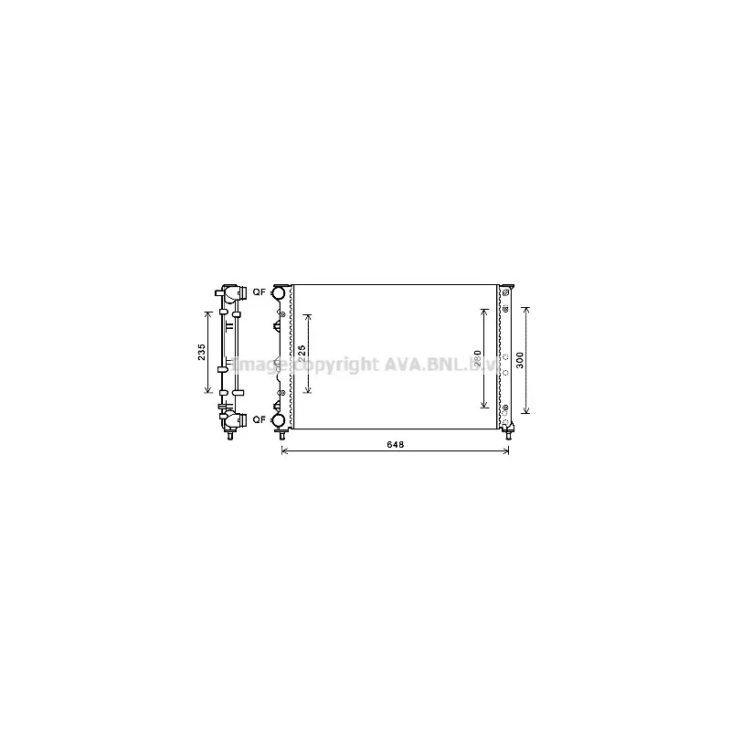 Radiateur, refroidissement du moteur AVA QUALITY COOLING AL2144