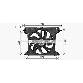 Ventilateur, refroidissement du moteur AVA QUALITY COOLING AL7528