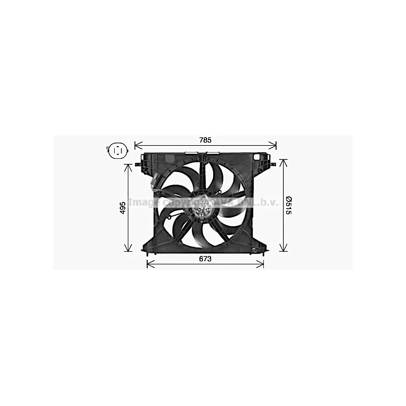 Ventilateur, refroidissement du moteur AVA QUALITY COOLING AL7528