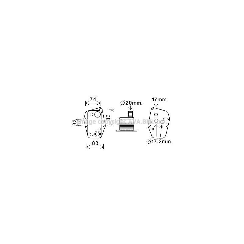 Radiateur d'huile AVA QUALITY COOLING BW3555