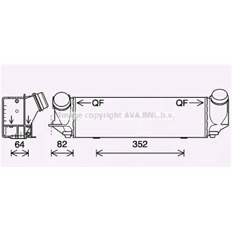 Intercooler, échangeur AVA QUALITY COOLING BW4561