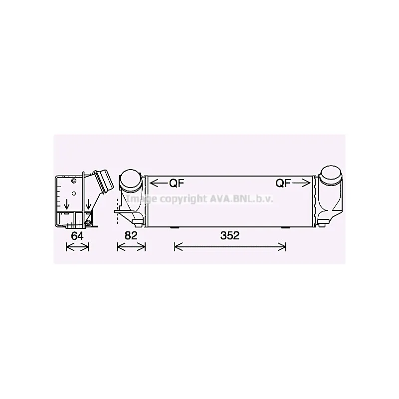 Intercooler, échangeur AVA QUALITY COOLING BW4561