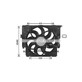 Ventilateur, refroidissement du moteur AVA QUALITY COOLING BW7591