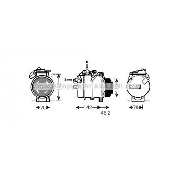 Compresseur, climatisation AVA QUALITY COOLING BWAK385