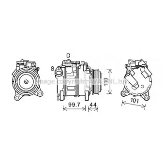 Compresseur, climatisation AVA QUALITY COOLING BWAK493