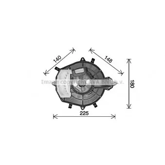 Moteur électrique, pulseur d'air habitacle AVA QUALITY COOLING CN8316