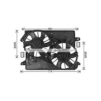 Ventilateur, refroidissement du moteur AVA QUALITY COOLING