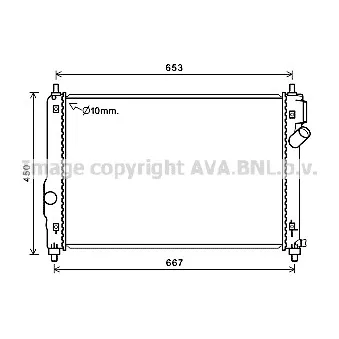 Radiateur, refroidissement du moteur AVA QUALITY COOLING CT2064