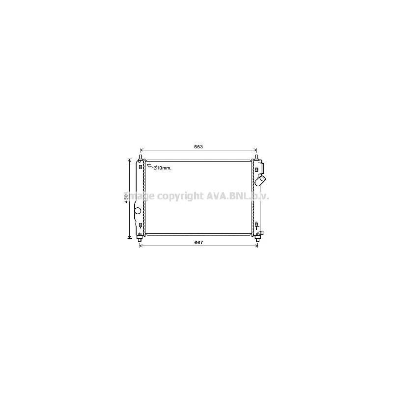 Radiateur, refroidissement du moteur AVA QUALITY COOLING CT2064