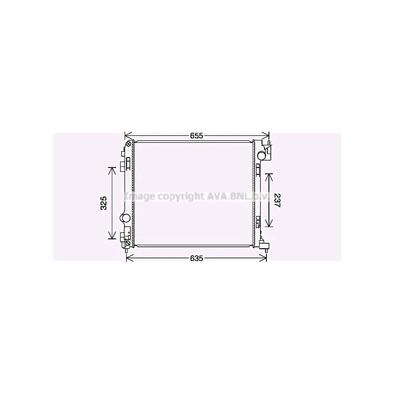 Radiateur, refroidissement du moteur AVA QUALITY COOLING DN2444