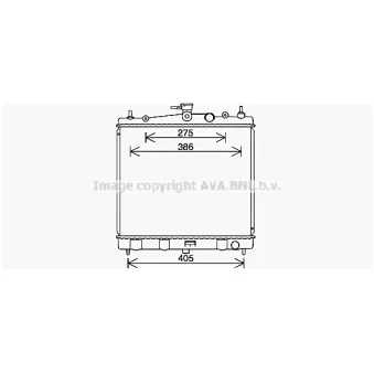 Radiateur, refroidissement du moteur AVA QUALITY COOLING DN2454