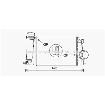 Intercooler, échangeur AVA QUALITY COOLING DN4442