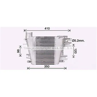 Intercooler, échangeur AVA QUALITY COOLING DN4457