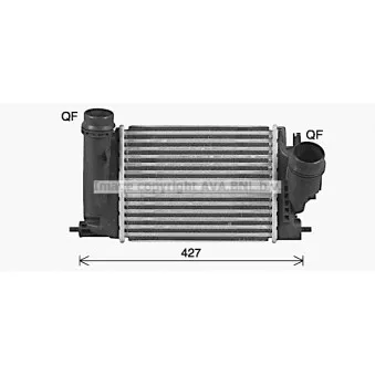 Intercooler, échangeur AVA QUALITY COOLING DN4469