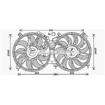 Ventilateur, refroidissement du moteur AVA QUALITY COOLING