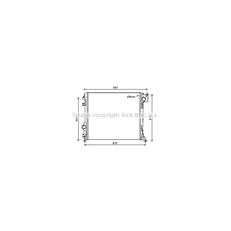 Radiateur, refroidissement du moteur AVA QUALITY COOLING DNA2421