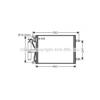 Condenseur, climatisation AVA QUALITY COOLING DNA5351D