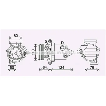 Compresseur, climatisation AVA QUALITY COOLING