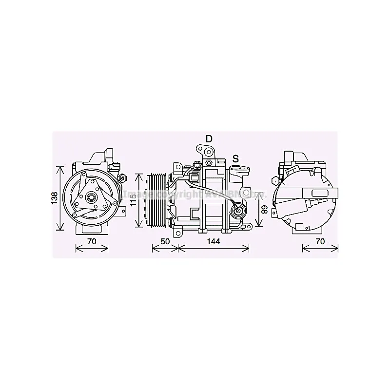 Compresseur, climatisation AVA QUALITY COOLING DNAK447