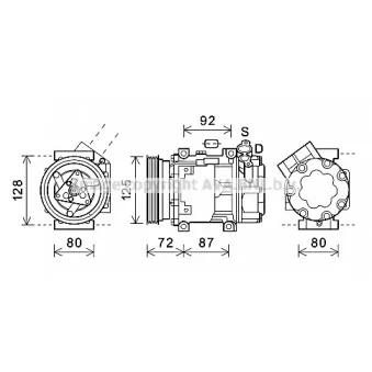 Compresseur, climatisation AVA QUALITY COOLING DNK429