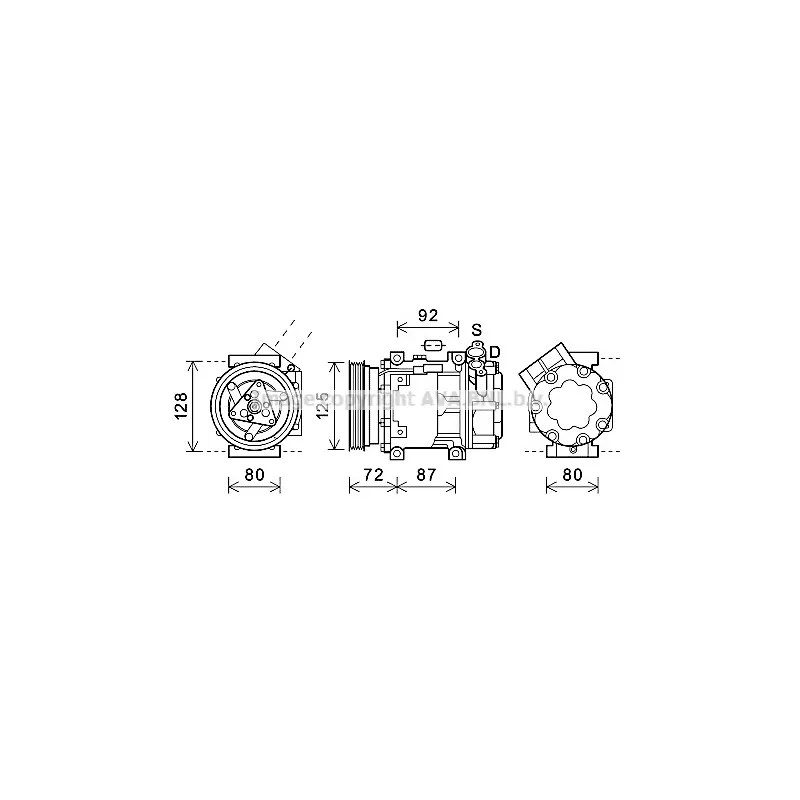 Compresseur, climatisation AVA QUALITY COOLING DNK429