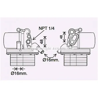 Boîtier, filtre à huile AVA QUALITY COOLING FD3625H