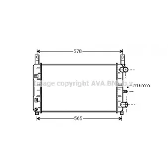 Radiateur, refroidissement du moteur AVA QUALITY COOLING FDA2117