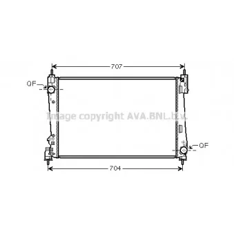 Radiateur, refroidissement du moteur AVA QUALITY COOLING FTA2454