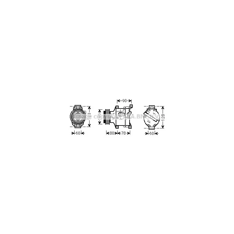 Compresseur, climatisation AVA QUALITY COOLING FTAK103