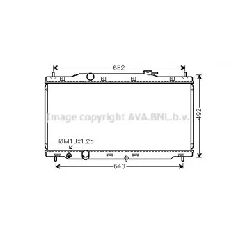 Radiateur, refroidissement du moteur AVA QUALITY COOLING