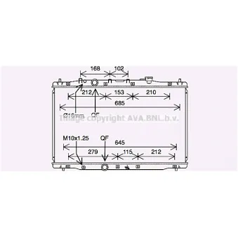 Radiateur, refroidissement du moteur AVA QUALITY COOLING